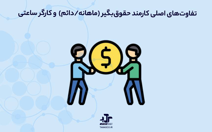 تفاوت‌های اصلی کارمند حقوق‌بگیر (ماهانه/دائم) (salaried employee و کارگر ساعتی (Hourly employee)
